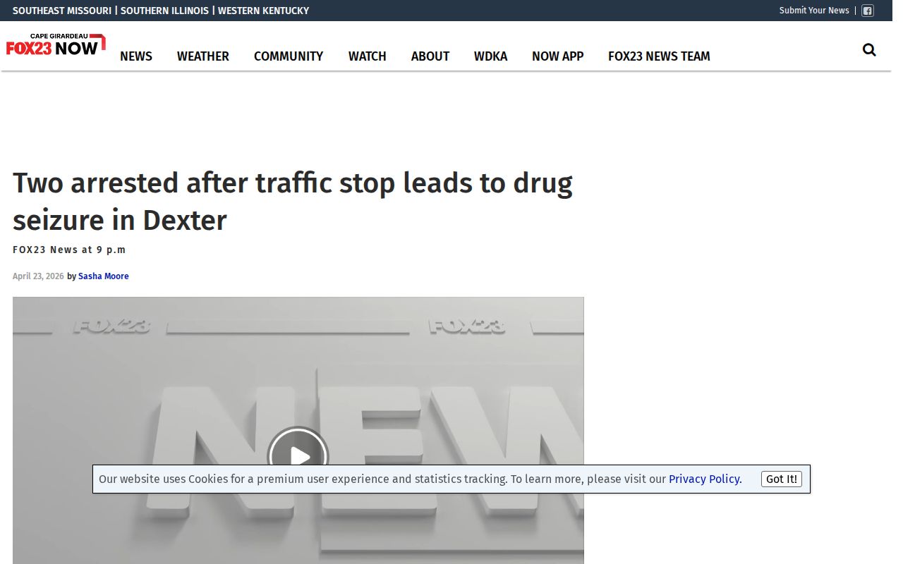 Stoddard County arrest record news source interface from KBSI